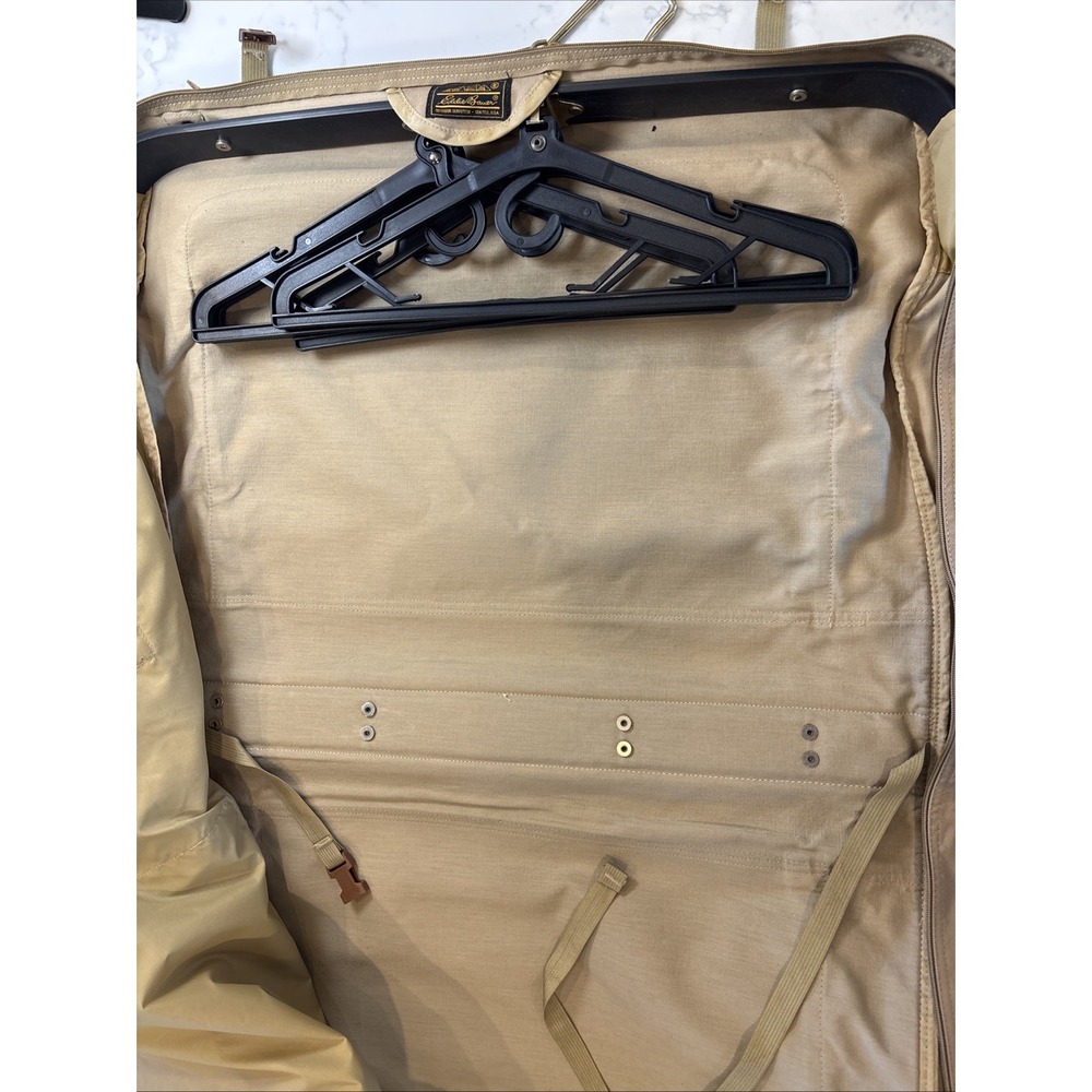 Ford X Eddie Bauer Canvas Leather Fold Up Hanging Garment Travel Bag Brass Hook - Picture 6 of 12